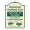 Signmission Reserved Parking for Employee of the Week Unauthorized Vehicles Towed Away, A-DES-TG-1824-23109 A-DES-TG-1824-23109 - alternate 1